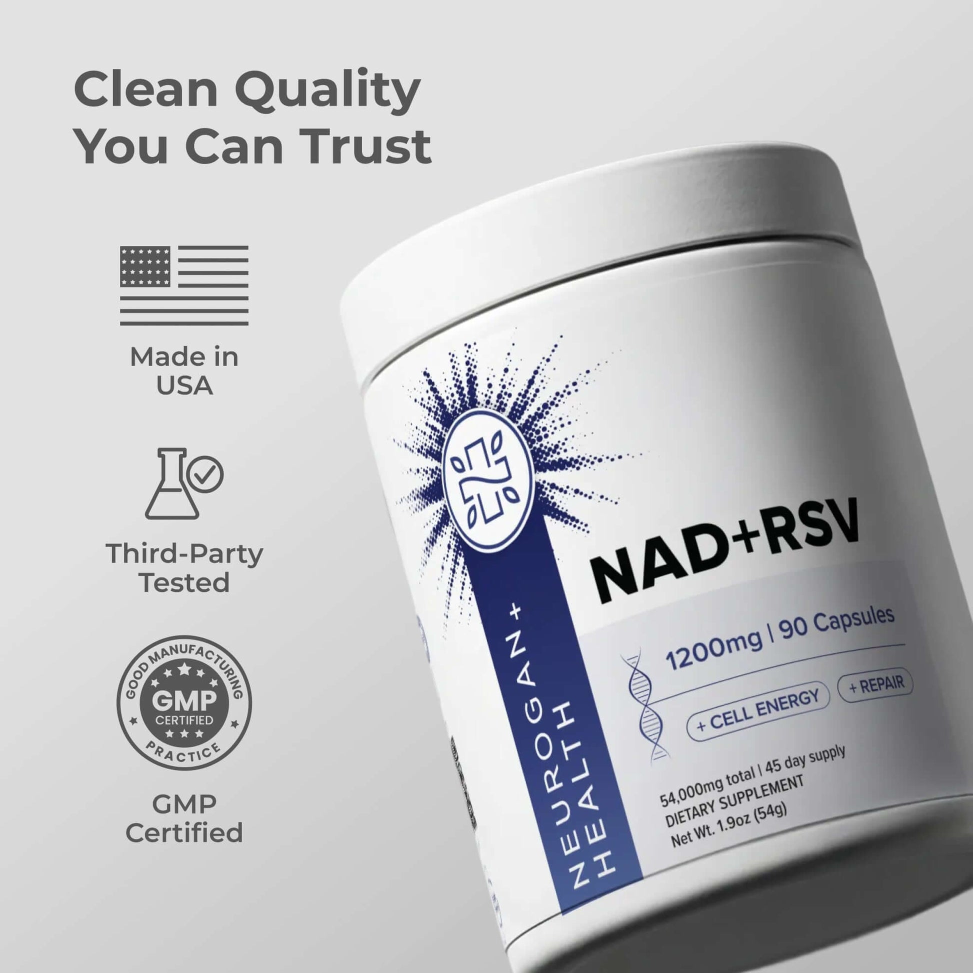 NAD + Resveratrol Capsules Neurogan Health