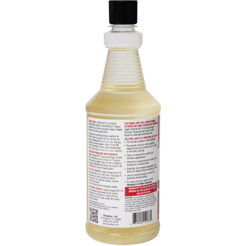 Happy Horse Mane & Tail Brush + Shapley’s M-T-G Plus 32oz Equine Grooming Kit Paw and Tail Supply