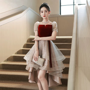 新娘结婚敬酒服夏新款小个子订婚晚礼服轻奢高端领证登记礼服裙女