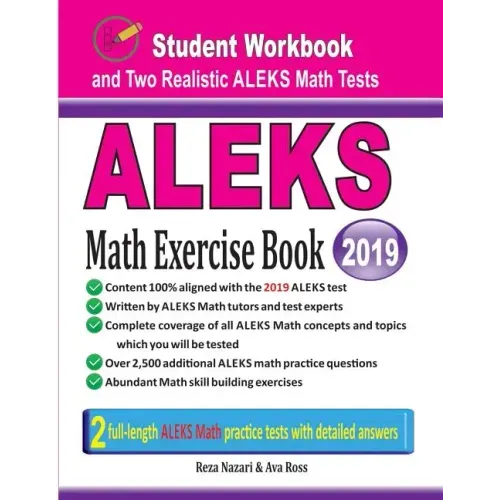 ALEKS Math Exercise Book: Student Workbook and Two Realistic ALEKS Math Tests