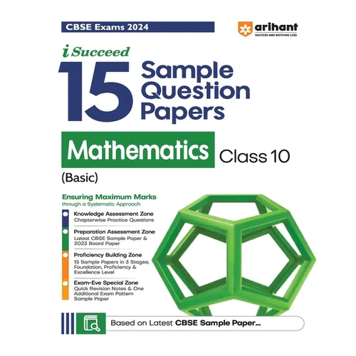Arihant CBSE Sample Question Papers Class 10 Mathematics (Basic) Book for 2024 Board Exam
