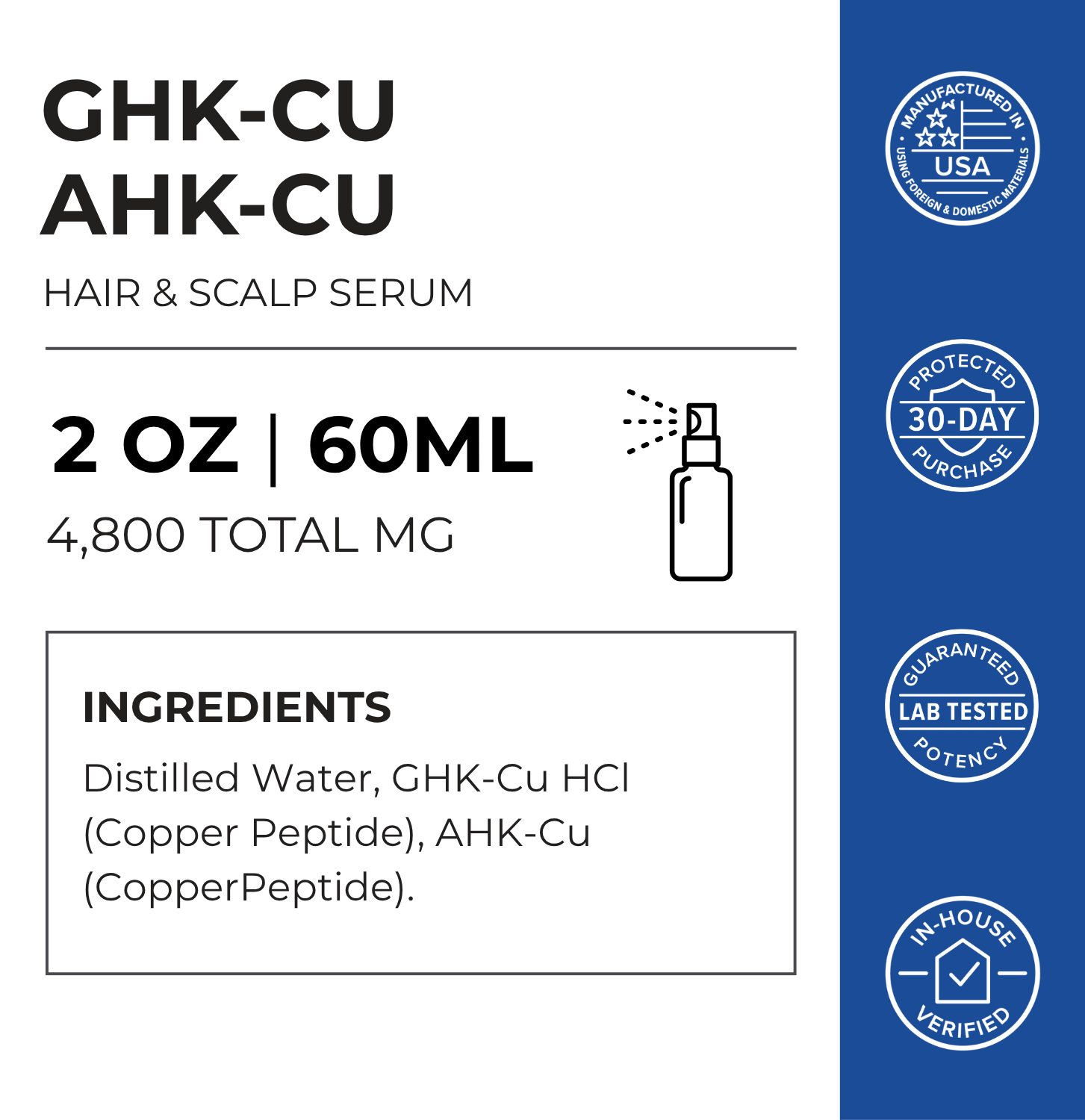 AHK-CU + GHK-CU Hair Serum Pro Neurogan Health