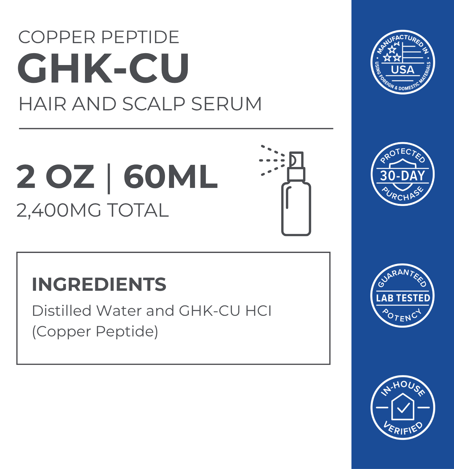 GHK-Cu Copper Peptide Hair & Scalp Serum Neurogan Health
