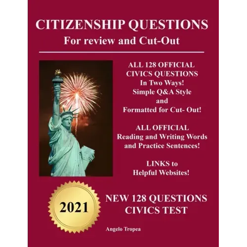 Citizenship Questions For Review And Cut-Out: New 128 Questions Citizenship Test