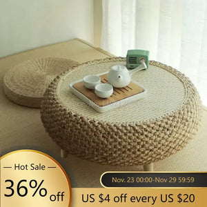 Rattan Table round low table window table bay window tables living room bedroom tea table Japanese Quiet Style Home Furniture