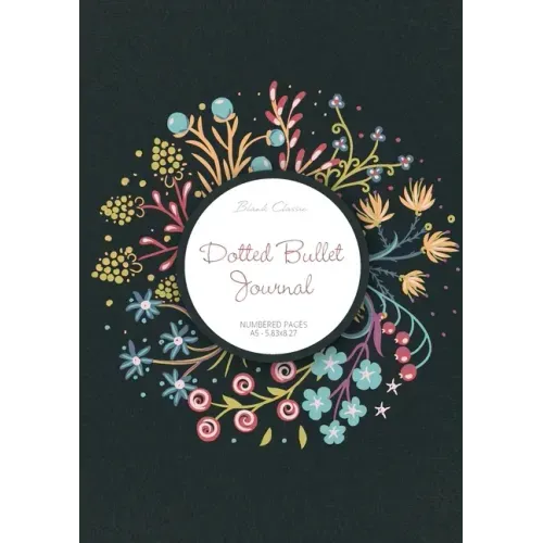 Dotted Bullet Journal: Medium A5 - 5.83X8.27 (Spring Wreath)