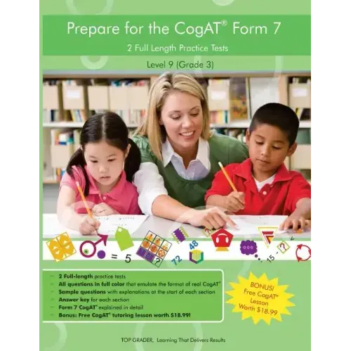 Two Full Length (Colored) Practice Tests for the CoGAT Form 7: For Level 9 (Grade 3): For Level 9 (Grade 3)