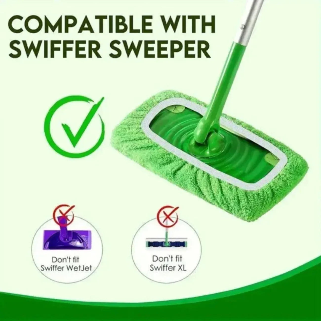 Eco-Friendly Mop Cover Set – 6-Pack Washable Flat Mop Pads for Dusting, Wet Mopping & Pet Hair Pickup, Reusable Alternative to annizon.com