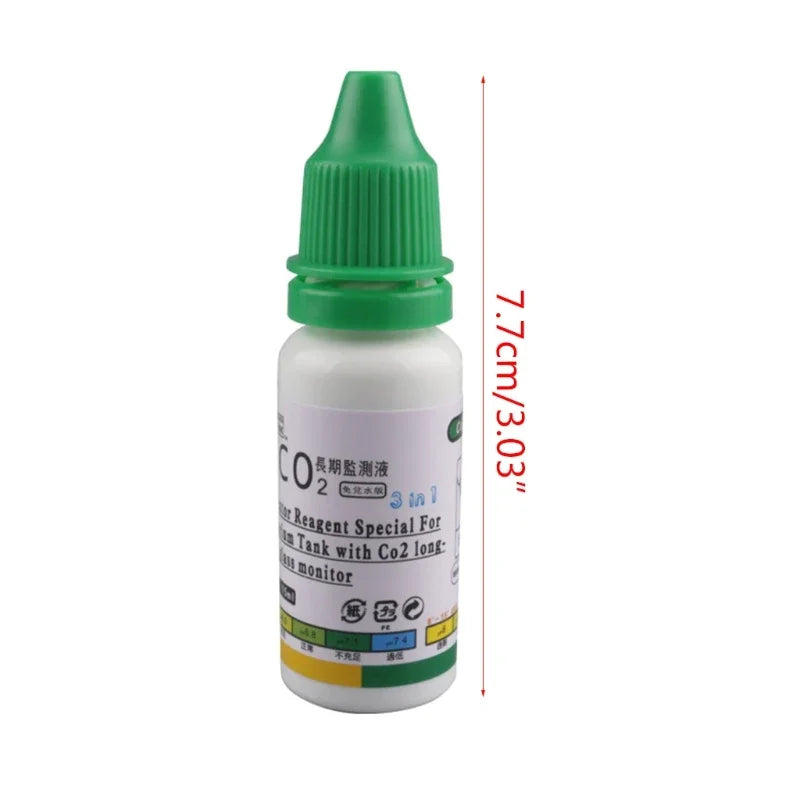 new 15ml Aquarium CO2 Solution Monitor Fluid Glass Carbon Dioxide Checker