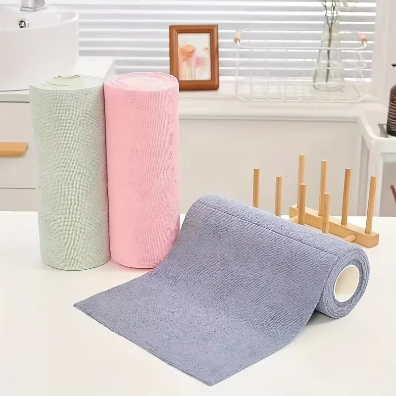 20 Sheets/Roll Microfiber Dishcloth – Multi-Functional Double-Sided Kitchen Cloth, Ideal for Utensil Cleaning, Kitchen Accessory annizon.com
