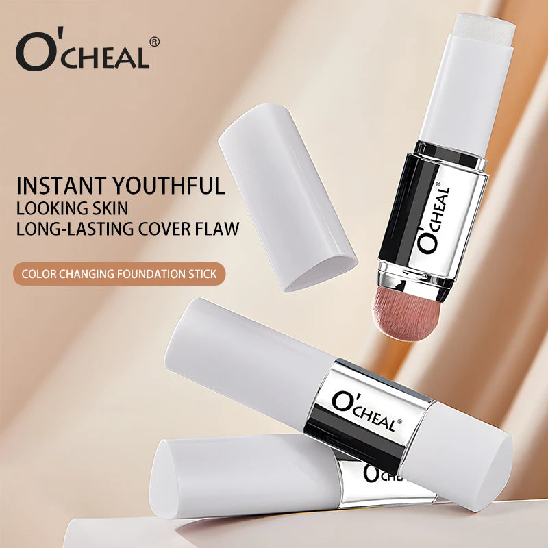 O'CHEAL Temperature Changing Foundation Stick Facial Coverage Blemishes Pores Double-Headed Face Matte Makeup Foundation Cream annizon.com