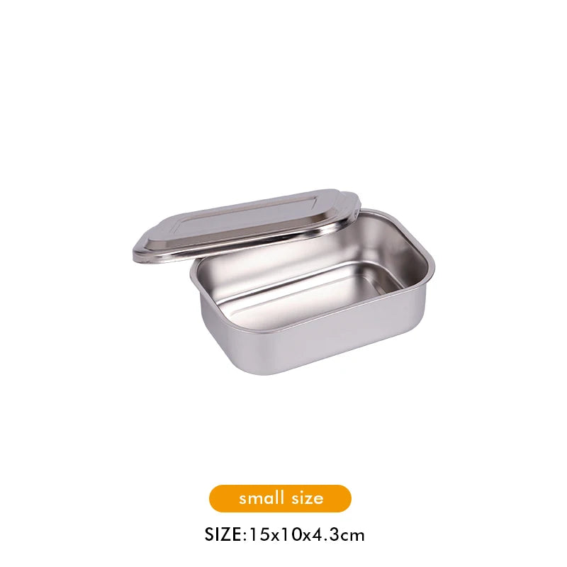 1pc Dental Disinfection Box With Lid Stainless Steel Surgical Equipments Tools Sterilizer Container Lab Instrument Tools Storage