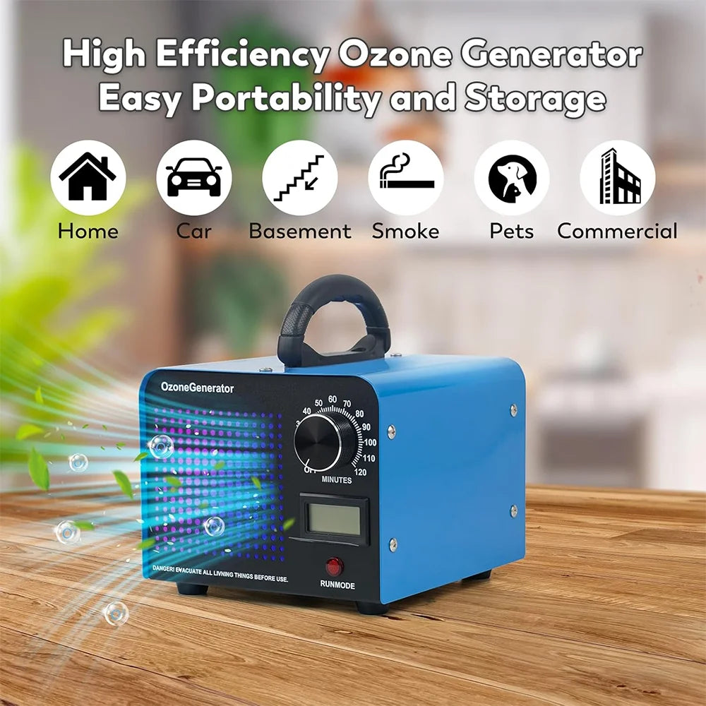 Ozone Generator 60000mg/h High Capacity Ozone Machines for Home and Commercial Use Car Basement Offices Smoke and Pet Room