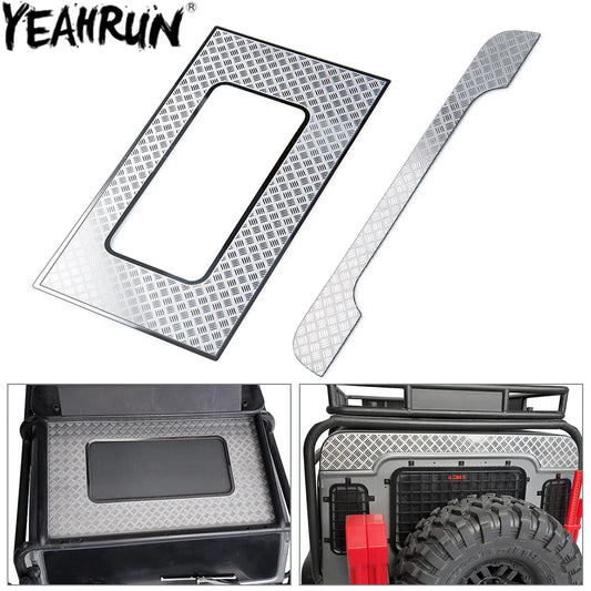 YEAHRUN Metal Tail Roof Skid Plate Trim Sunroof Decoration for 1/10 RC Crawler Car TRX4 Defender Upgrade Parts annizon.com