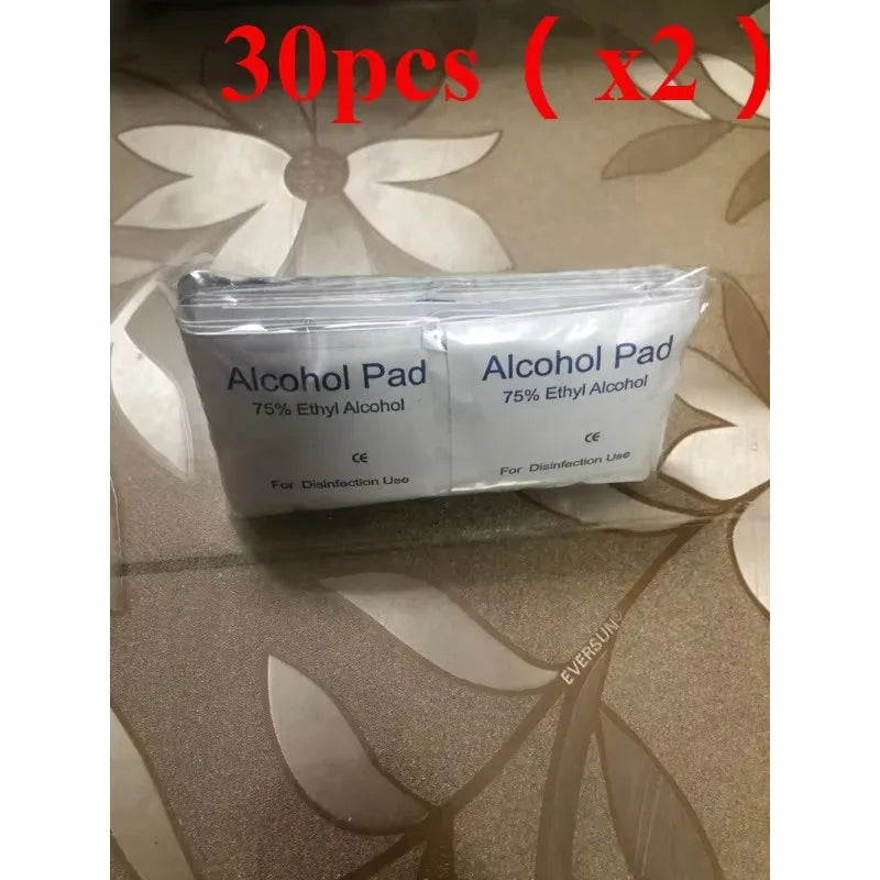 Disposable 75% alcohol swab for wound disinfection, essential first aid box supplies for home disaster preparedness.