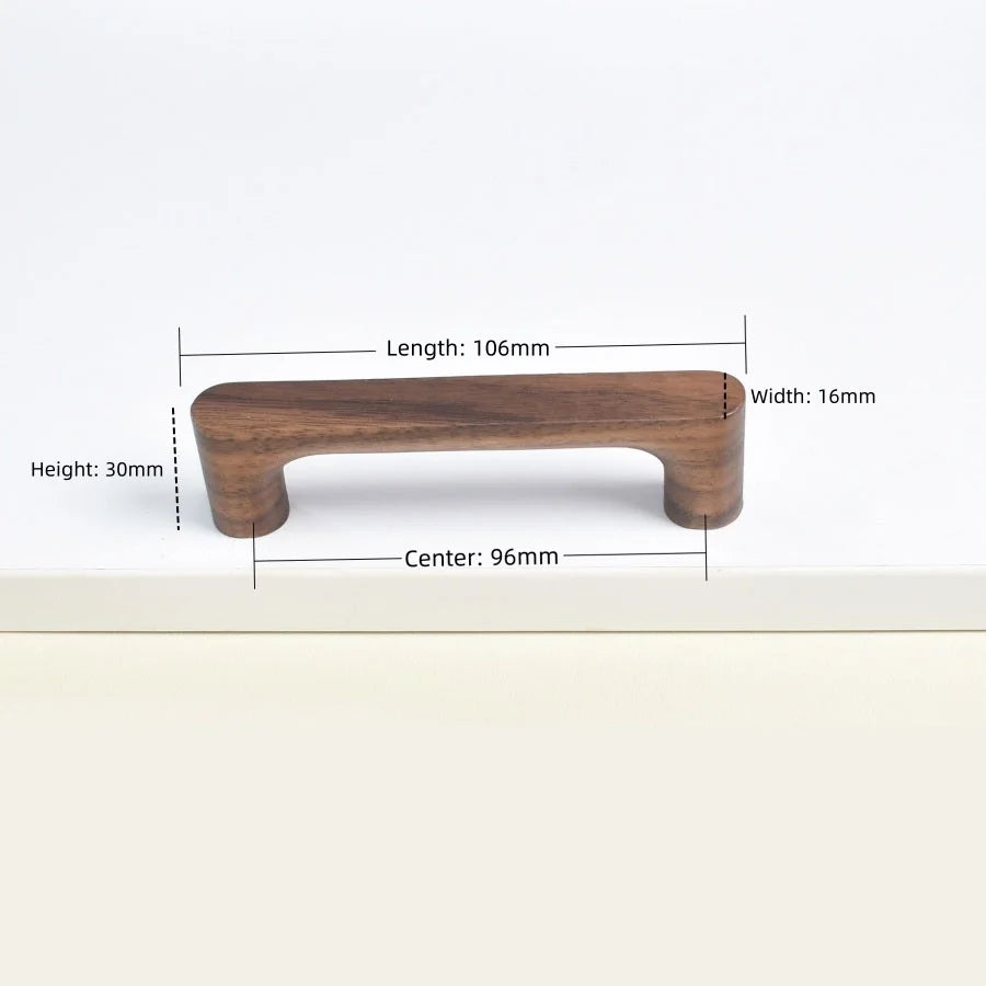 Nordic Wood Cabinet Handle Solid Wooden Kitchen Door Handle Dresser Wardrobe Knobs Cupboard Drawer Pull Furniture Handles annizon.com