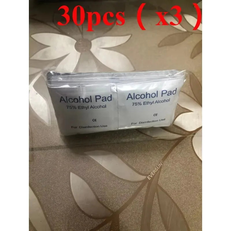 Disposable 75% alcohol swab for wound disinfection, essential first aid box supplies for home disaster preparedness.