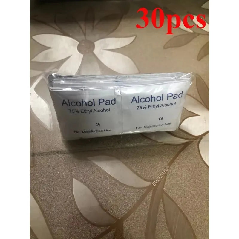 Disposable 75% alcohol swab for wound disinfection, essential first aid box supplies for home disaster preparedness.