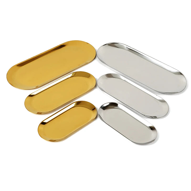 Stainless Steel Sterilized Tray Dental Medical Tools Storage Trays Disinfection Plate Surgical Cosmetic Tattoo Accesory