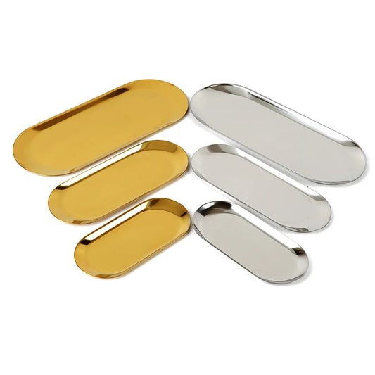 Stainless Steel Sterilized Tray Dental Medical Tools Storage Trays Disinfection Plate Surgical Cosmetic Tattoo Accesory