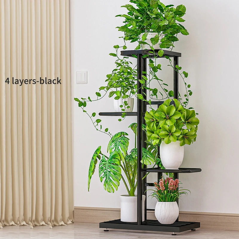 Plant Shelves Iron Potted Flower Plant Stand Rack Multiple Flower Pot Holder Shelf Indoor Outdoor Planter Display Organizer annizon.com