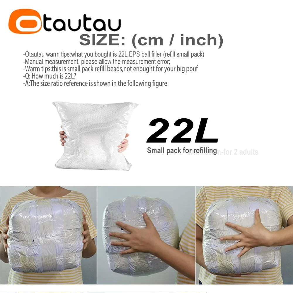 OTAUTAU 22L 3-5mm EPS Ball Pouf Refill Filler Foam Polystyrene Bean Bag Sofa Chair Pillow Doll Filling Artificial Snow TL001 annizon.com
