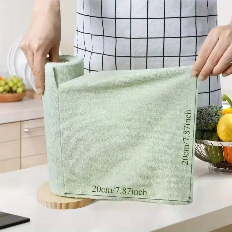 20 Sheets/Roll Microfiber Dishcloth – Multi-Functional Double-Sided Kitchen Cloth, Ideal for Utensil Cleaning, Kitchen Accessory annizon.com
