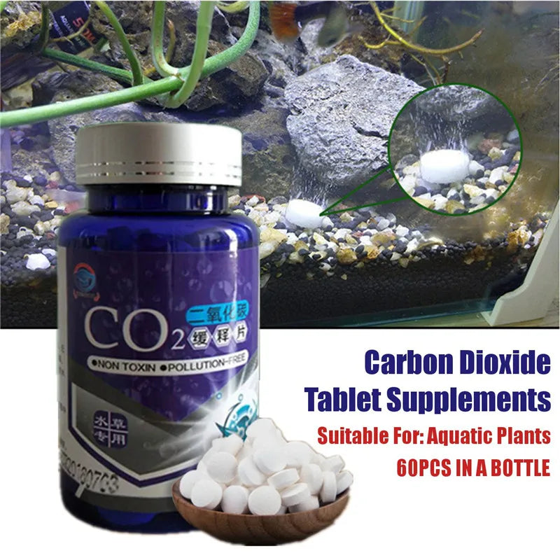 CO2 Tablet Carbon Dioxide Diffuser for Water Plant  Aquatic Leaf Float Grass Fish Aquarium Carbon Dioxide Diffuser Water Plant