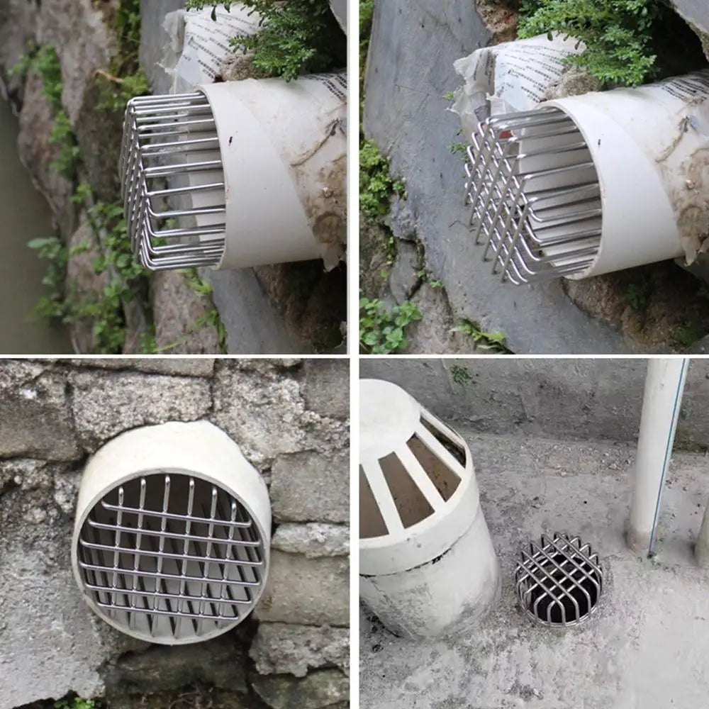 Round Roof Floor Drain Anti-blocking Stainless Steel Balcony Drainage Cover Large Displacement Rooftop Rain Pipe Cap annizon.com