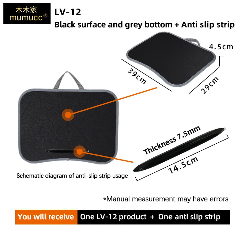 MUMUCC Multifunctional Laptop Desk With Cushion and Filled with Foam Particles, Small Pillow Table, Hard Mouse Pad Large annizon.com