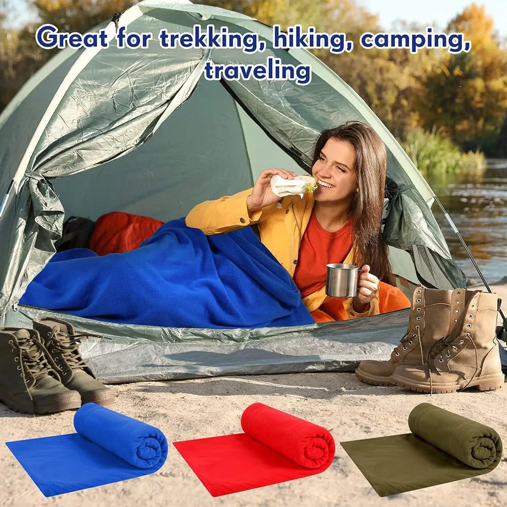 Fleece Sleeping Bag Portable Ultra-light Polar Travel Sheets for Adults Outdoor Camping Tent Bed Warm Sleeping Bag Liner annizon.com