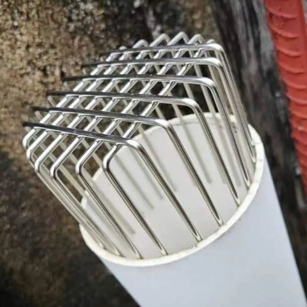 Round Roof Floor Drain Anti-blocking Stainless Steel Balcony Drainage Cover Large Displacement Rooftop Rain Pipe Cap annizon.com