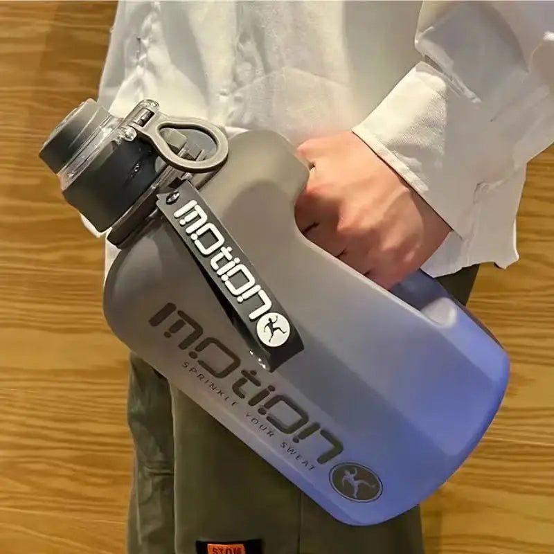 2.4L Sports Water Bottle with Straw - Plastic Portable
