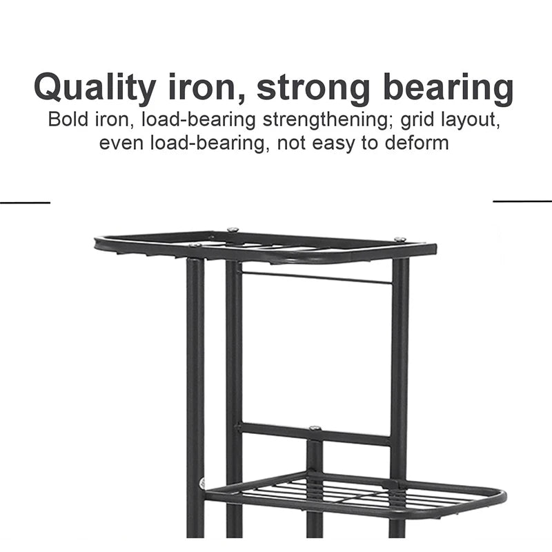 Plant Shelves Iron Potted Flower Plant Stand Rack Multiple Flower Pot Holder Shelf Indoor Outdoor Planter Display Organizer annizon.com