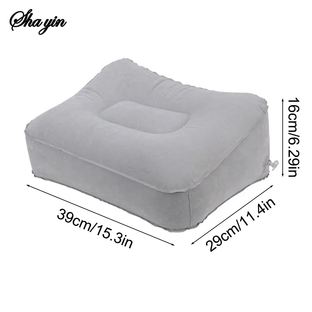 Inflatable Soft Footrest Pillow PVC Inflatable Foot Rest Pillow Cushion Air Travel Office Home Leg Up Relaxing Feet Almohada annizon.com