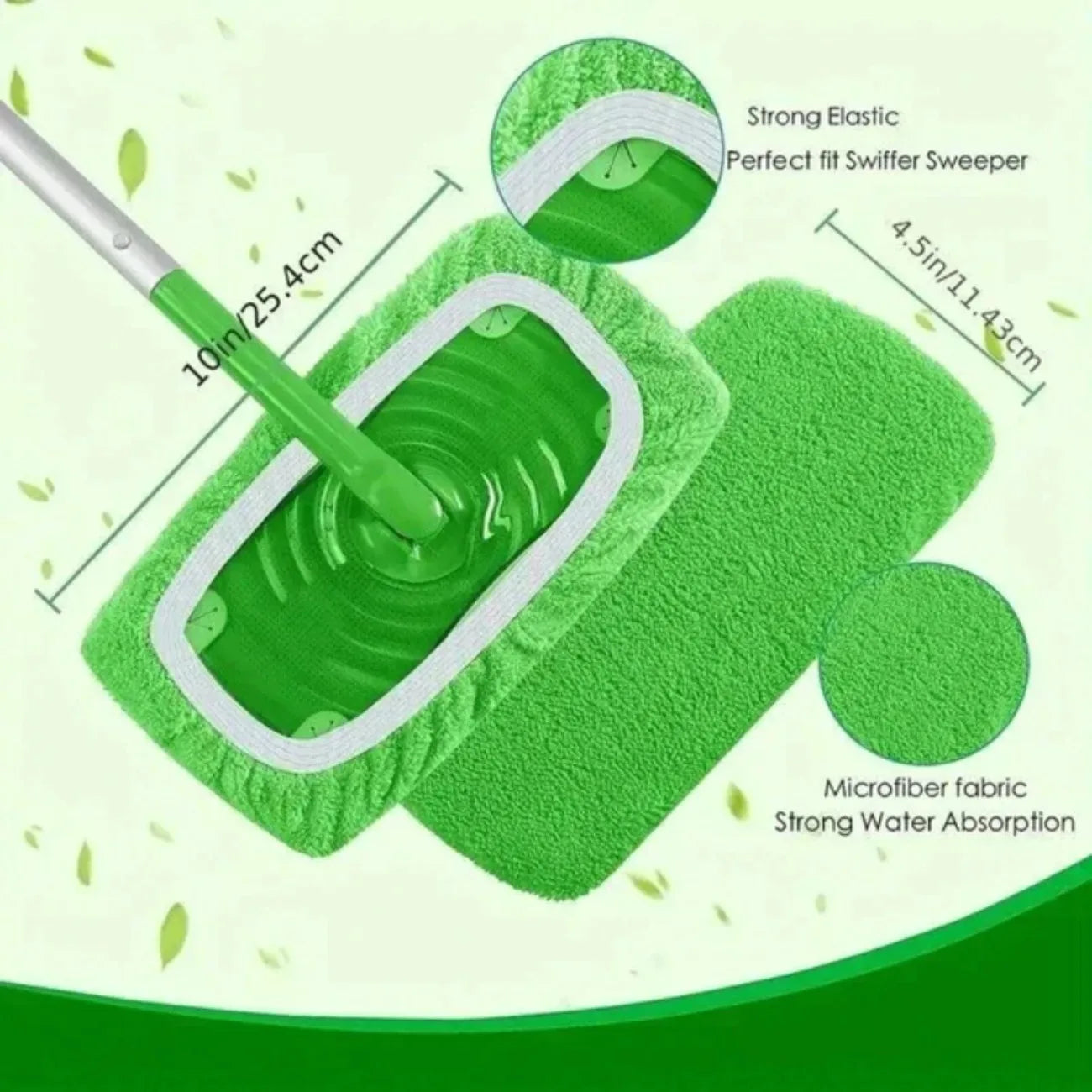 Eco-Friendly Mop Cover Set – 6-Pack Washable Flat Mop Pads for Dusting, Wet Mopping & Pet Hair Pickup, Reusable Alternative to annizon.com