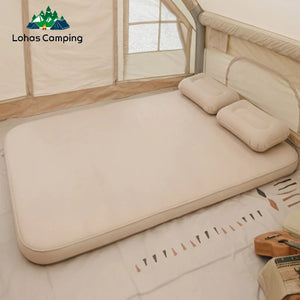 Lohascamping double Self-inflating Mattress 10cm Compact Folding Camping Mat Sleeping Bed Pad 1-2 Person floor tent Air Mat