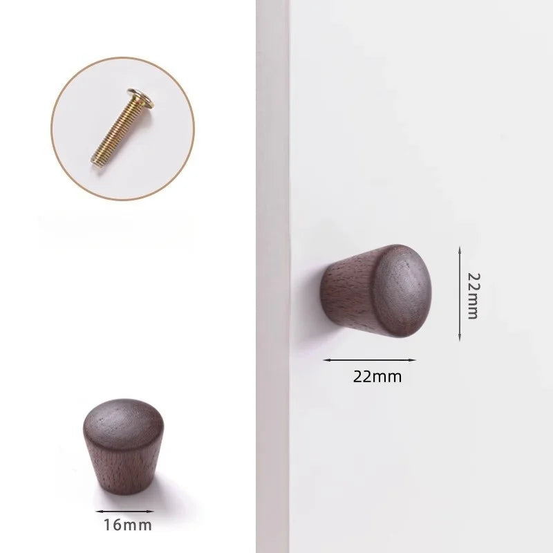 Nordic Wood Cabinet Handle Solid Wooden Kitchen Door Handle Dresser Wardrobe Knobs Cupboard Drawer Pull Furniture Handles annizon.com