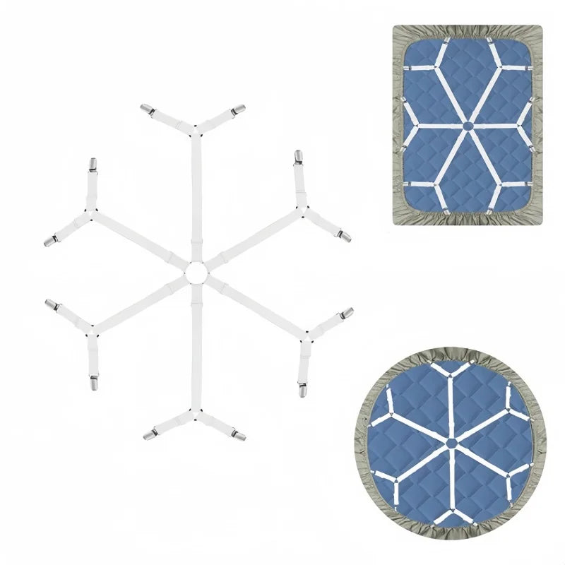 Universal Bed Sheet Fixed Holder High Elastic Adjustable Crisscross Fastener Straps Kits Non-Slip Sofa Cover Clips annizon.com