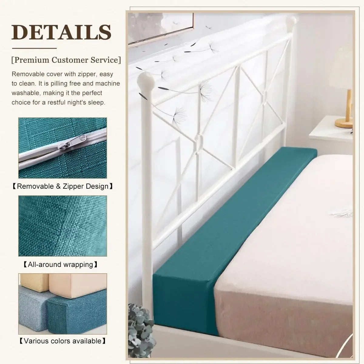 Long Mattress Bed Filler Bed Gap Filler Extender Headboard Pillow Bed Cushion Sofa Pad Sofa Armrest Cushions annizon.com
