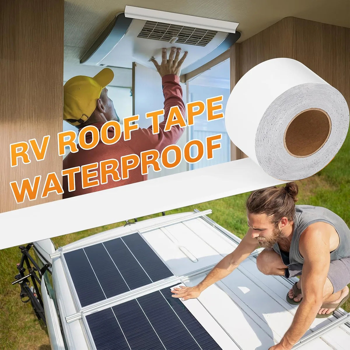 1 Roll RV Roof Tape Waterproof for RV Repair, Window, Boat Sealing, Truck And Trailer Roof Sealant RV Butyl Tape annizon.com