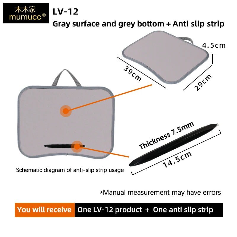MUMUCC Multifunctional Laptop Desk With Cushion and Filled with Foam Particles, Small Pillow Table, Hard Mouse Pad Large annizon.com