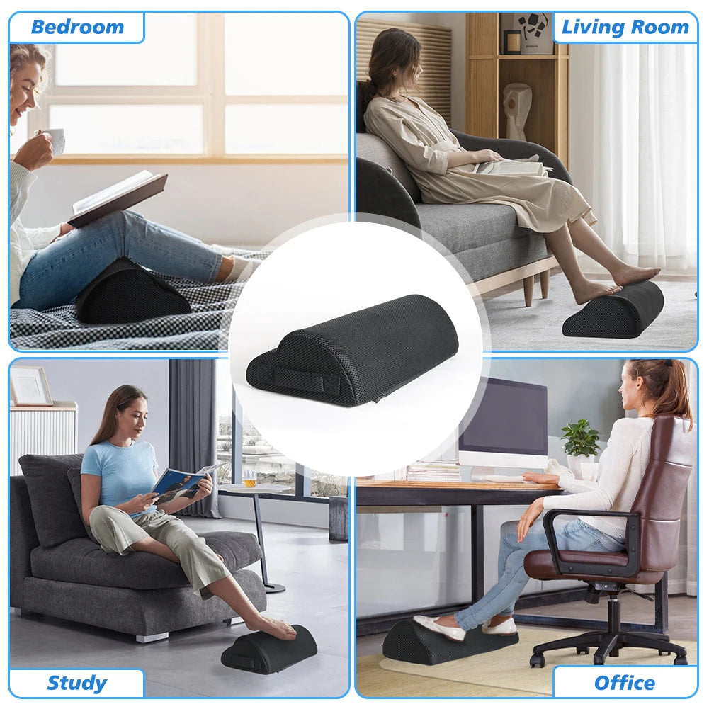 Memory Foam Office Foot Stool & Under Desk Footrest Leg Elevation Pillow for Gaming & Home Office annizon.com