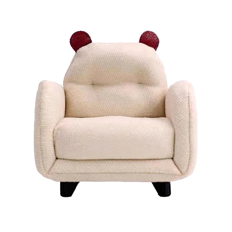 Mini Dollhouse Furniture Sofa with Pillow Set Simulation 1:12 Miniature Living Room Kids Pretend Play DIY Doll House Decor annizon.com