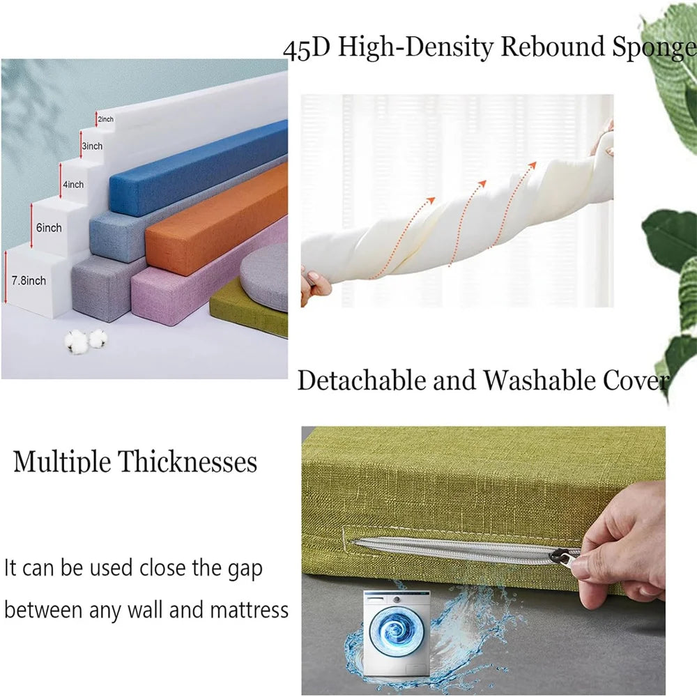 Mattress Gap Filler Gap Between Mattress Bed Extender Headboard Pillow Closed Headboard and Wall Bed Cushion Sofa Pad annizon.com