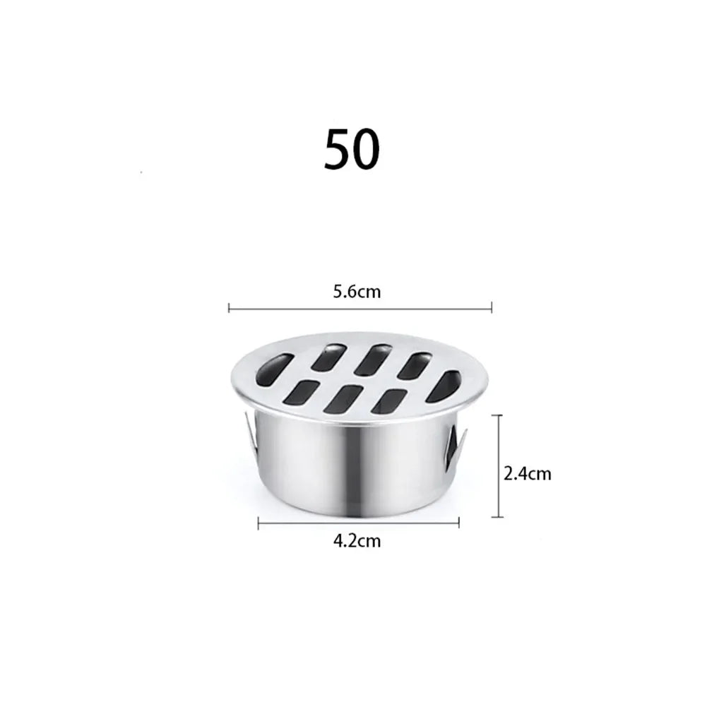Stainless Steel Balcony Drainage Roof Round Floor Drain Cover Rain Pipe Cap Garden Outdoor Roof Anti-blocking Floor Strainer annizon.com