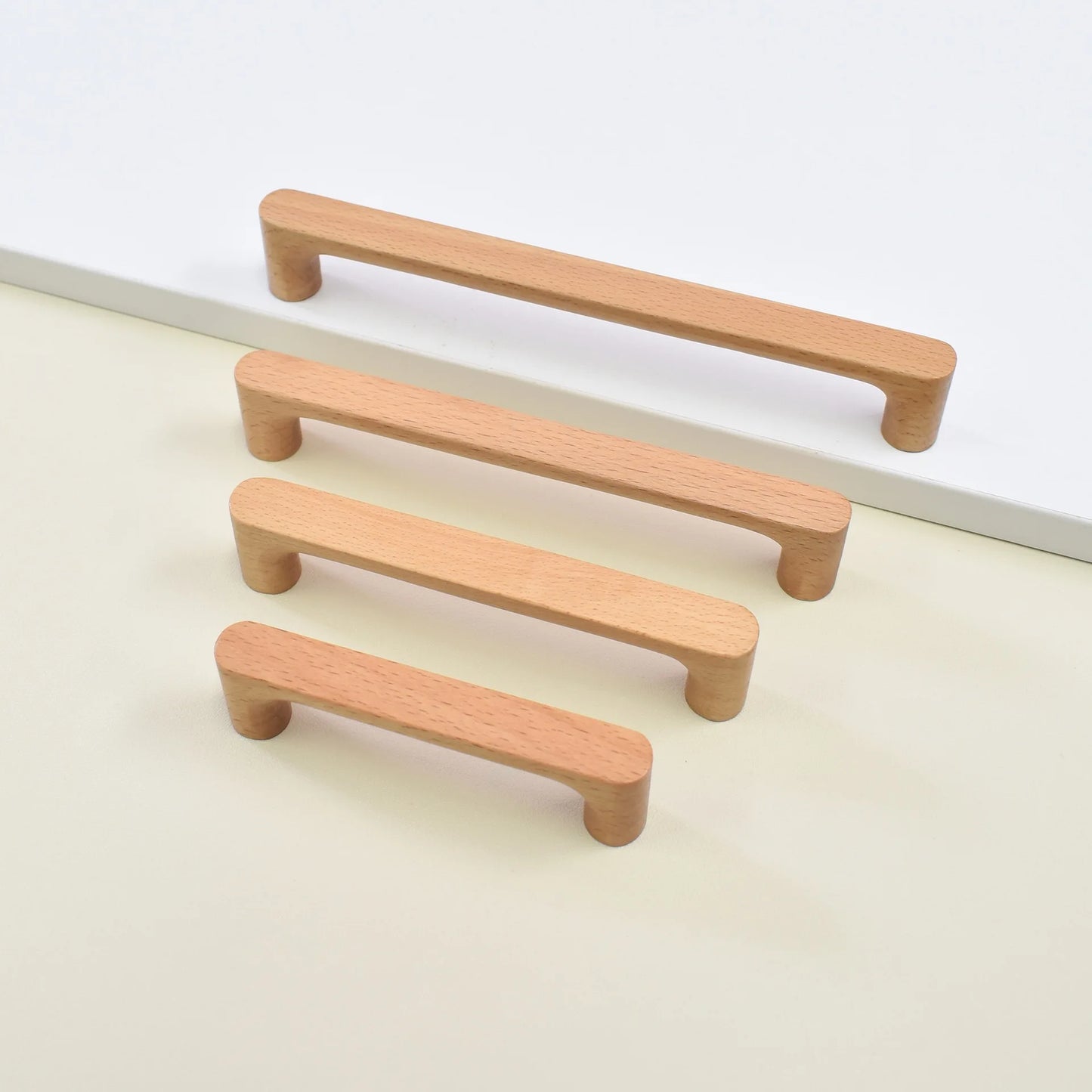 Nordic Wood Cabinet Handle Solid Wooden Kitchen Door Handle Dresser Wardrobe Knobs Cupboard Drawer Pull Furniture Handles annizon.com