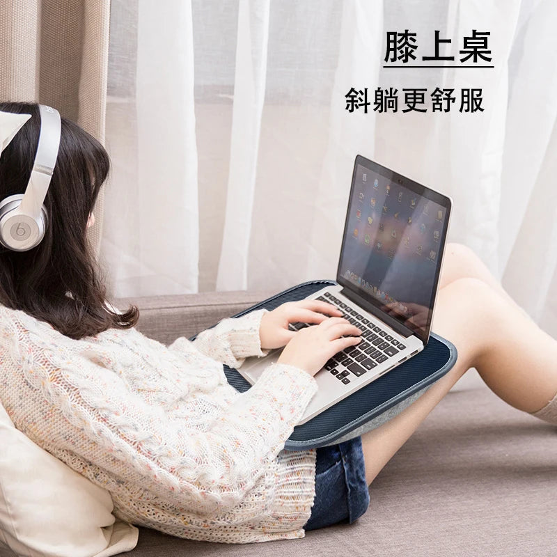 MUMUCC Multifunctional Laptop Desk With Cushion and Filled with Foam Particles, Small Pillow Table, Hard Mouse Pad Large annizon.com