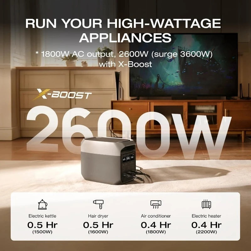 3 Portable Power Station, 1024Wh LiFePO4 Battery, Full Charge in 56 Min, 1800W AC/100W USB-C Output, Solar Gene annizon.com