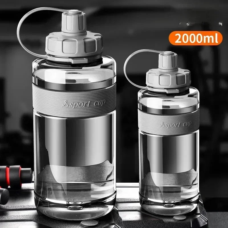 2 Liter Big Water Bottle With Straw 2L/1.5L/1L/0.6L Large Capacity School Gym Sports Drinking Bottles Fitness botella de agua 물병